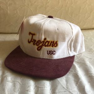 USC corduroy hat with burgundy rim adjustable size